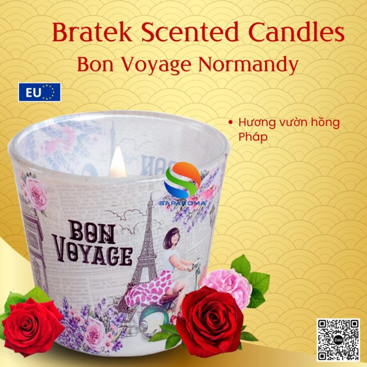 Nến thơm Bartek Candles 115g, hỗ trợ khử mùi, thơm phòng, decor trang trí, hàng chính hãng EU