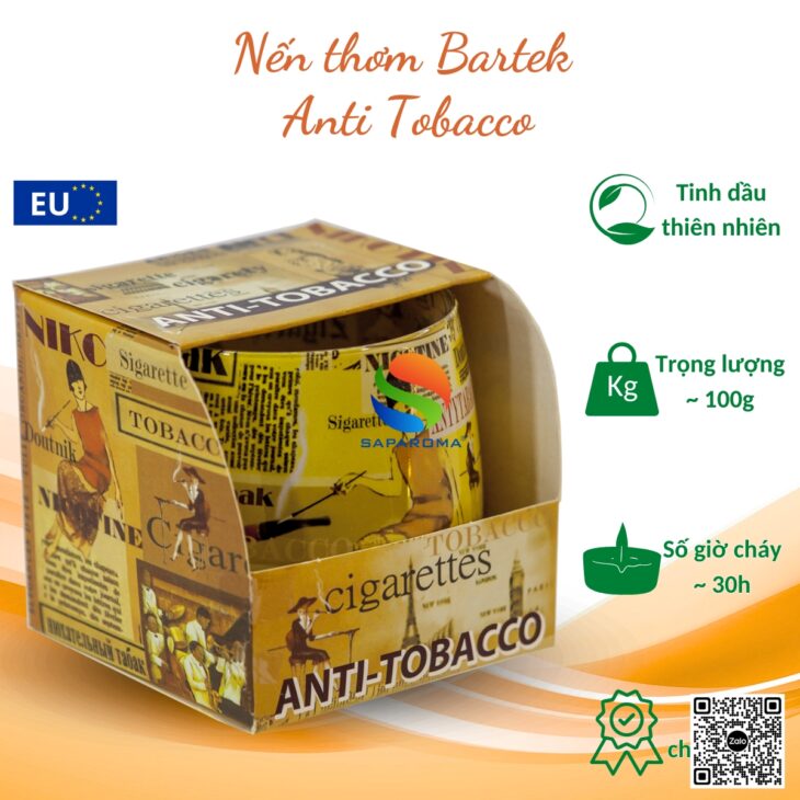 Nến thơm tinh dầu thiên nhiên Bartek Candles 100g, thơm phòng, hỗ trợ khử mùi, hàng chính hãng