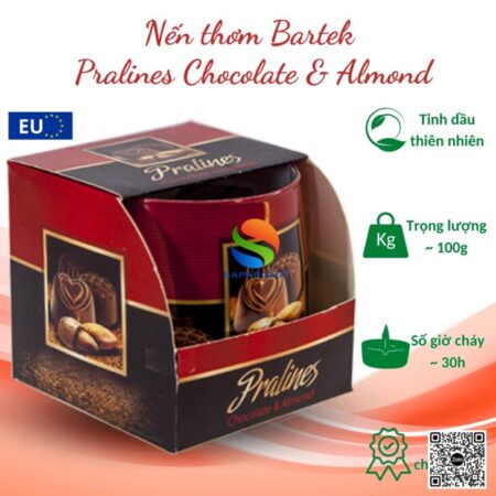Nến thơm tinh dầu thiên nhiên Bartek Candles 100g, thơm phòng, hỗ trợ khử mùi, hàng chính hãng
