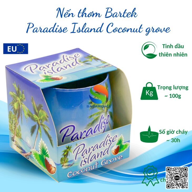 Nến thơm tinh dầu thiên nhiên Bartek Candles 100g, thơm phòng, hỗ trợ khử mùi, hàng chính hãng