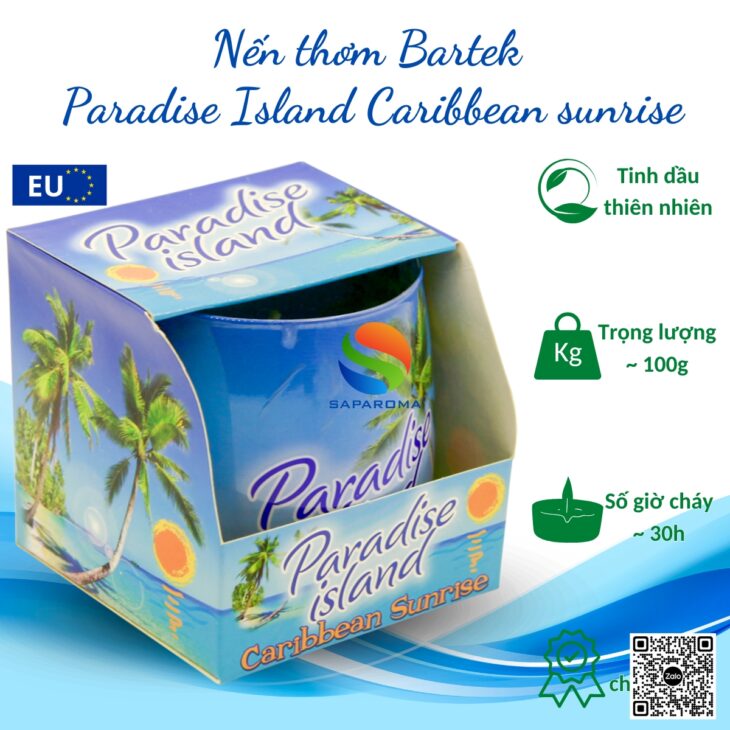 Nến thơm tinh dầu thiên nhiên Bartek Candles 100g, thơm phòng, hỗ trợ khử mùi, hàng chính hãng
