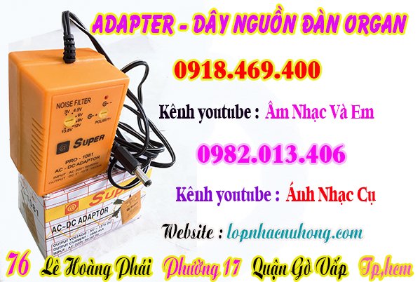 Mua adapter / adaptor ( cục nguồn ) đàn organ tại gò vấp