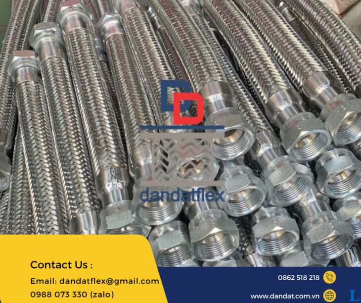 Ống dẫn dầu thủy lực, ống mềm inox rắc co ren, khop noi mem, ống thủy lực bọc lưới inox,khop noi mem