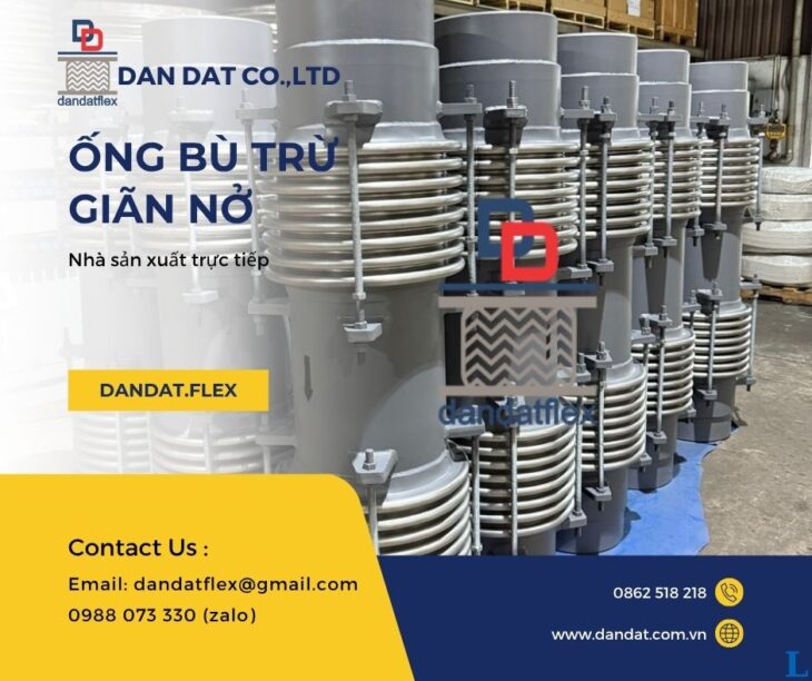 Khớp nối giảm chấn inox, Khớp nối mềm chống rung cho bơm công nghiệp, Khớp nối mềm inox nối bích