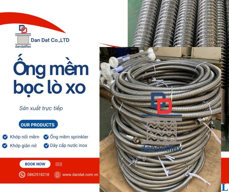 Ống dẫn dầu thủy lực, ống mềm inox rắc co ren, khop noi mem, ống thủy lực bọc lưới inox,khop noi mem