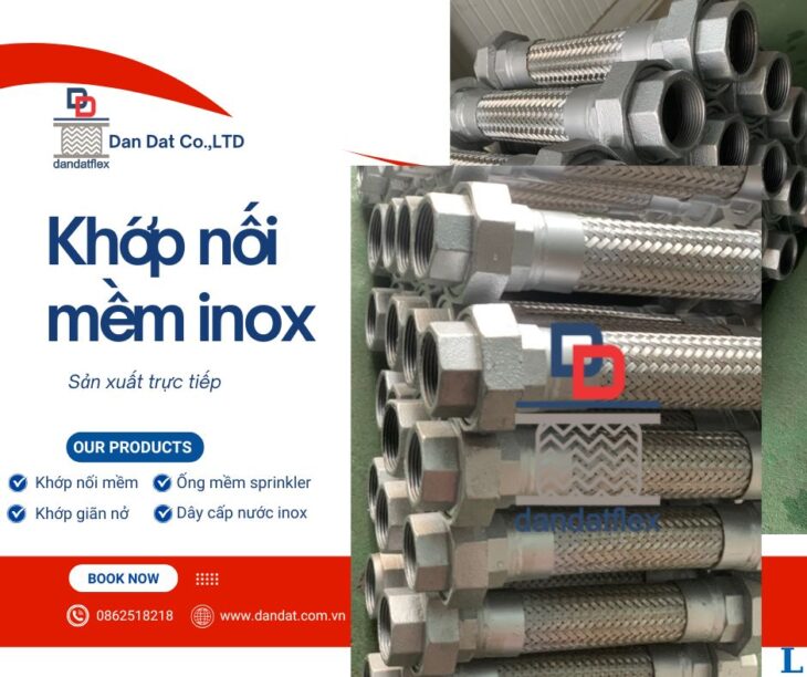 Dây thủy lực inox, ống nối mềm inox, khớp nối mềm inox nối ren, ống cao su thủy lực bọc lưới inox