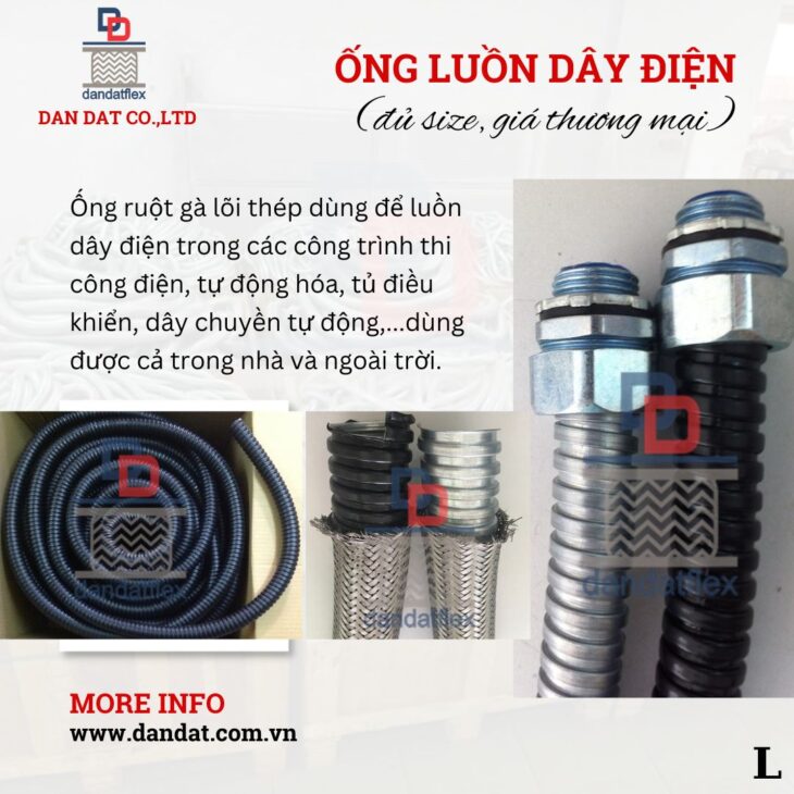 Ống mềm kết nối đầu phun nước, Ống ruột gà lõi thép, Dây cấp nước nóng lạnh, Dây đồng bện mạ thiếc