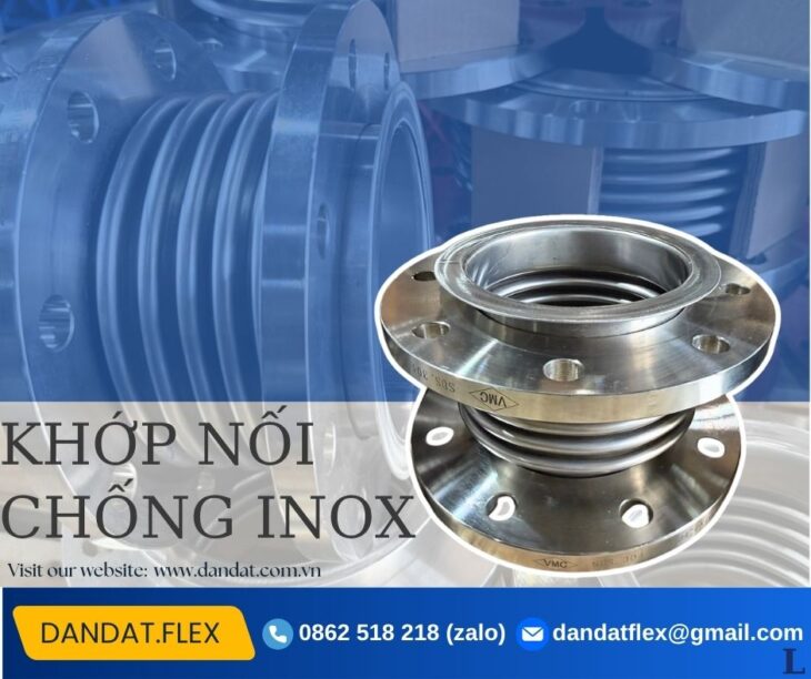 Khớp chống rung, khớp nối mềm chống rung, khớp nối giãn nở, khớp nối mềm inox, ống bù trừ giãn nở