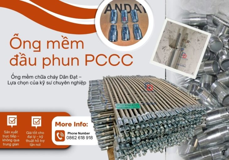 Ống nối mềm đầu phun sprinkler, ống mềm sprinkler PCCC, dây mềm kết nối đầu phun sprinkler