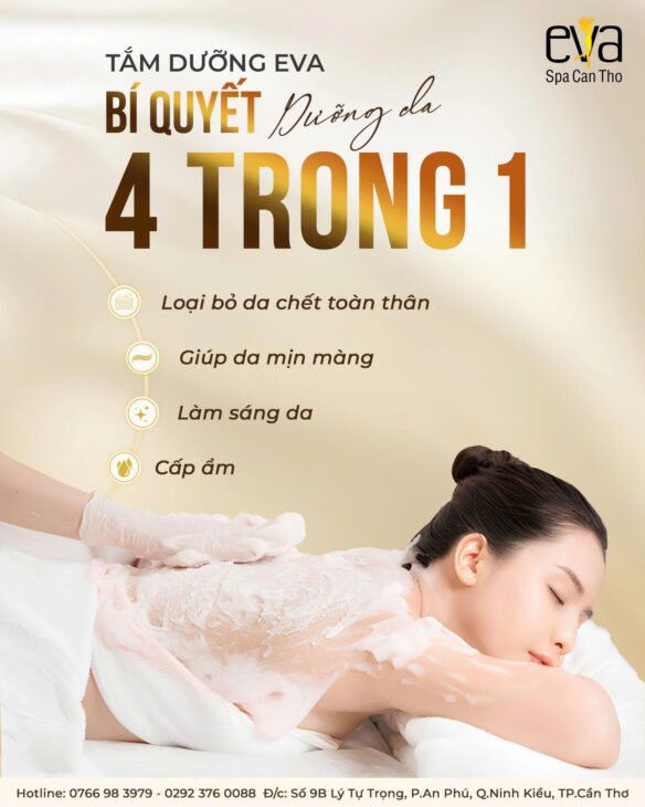 Tắm dưỡng da 4 trong 1, Eva Spa Cần Thơ