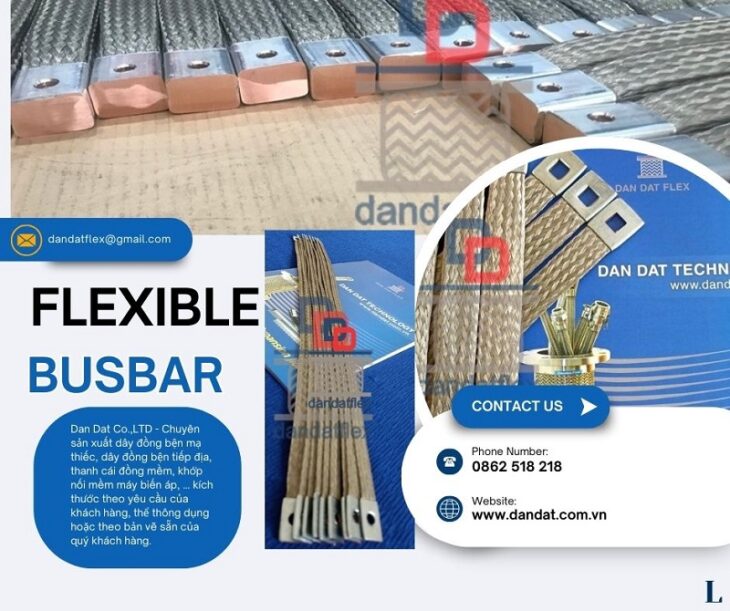 Cung cấp dây đồng bện mạ thiếc, thanh nối đồng mềm, dây tiếp địa thang máng cáp, busbar đồng mềm