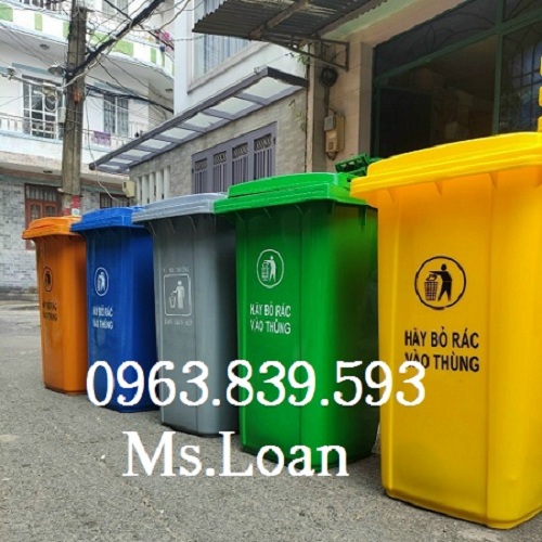 Thùng rác 240lit nắp kín giá sỉ cực ưu đãi / LH 0963 839 593 Ms.Loan