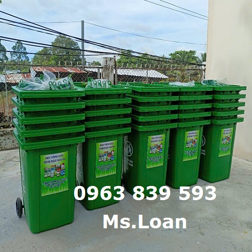 Thùng rác 240lit nắp kín giá sỉ cực ưu đãi / LH 0963 839 593 Ms.Loan