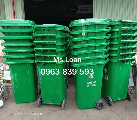 Thùng rác 240lit nắp kín giá sỉ cực ưu đãi / LH 0963 839 593 Ms.Loan