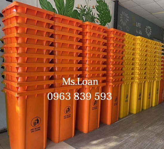 Thùng rác 240lit nắp kín giá sỉ cực ưu đãi / LH 0963 839 593 Ms.Loan