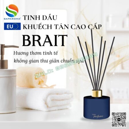 Tinh dầu khuếch tán que mây cao cấp BRAIT 100ml thơm phòng, sang trọng, nhập khẩu chính hãng Châu Âu