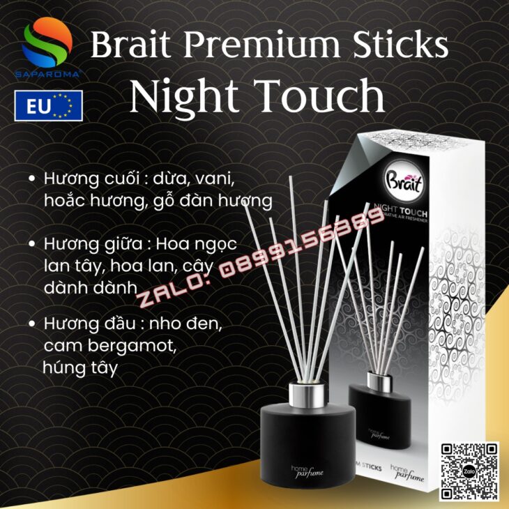 Tinh dầu khuếch tán que mây cao cấp BRAIT 100ml thơm phòng, sang trọng, nhập khẩu chính hãng Châu Âu
