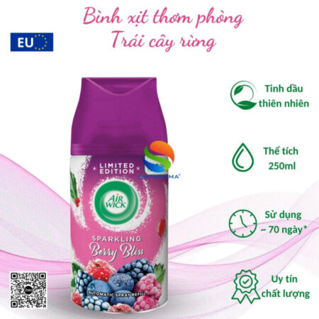 Bình xịt tinh dầu thiên nhiên Air Wick 250ml – nhập khẩu chính hãng EU, hỗ trợ khử mùi, thơm phòng