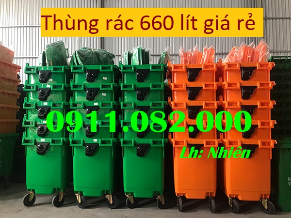 Bán thùng rác nhựa mẫu mã đẹp, chất lượng giá rẻ- thùng rác 120 lít, 240 lít, 660 lít- lh 091108200