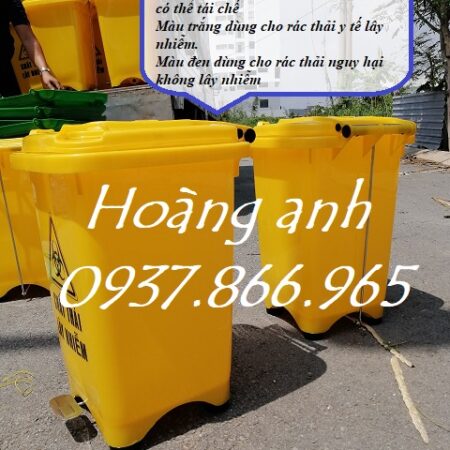 Thung rac 60l đap chan, Địa chỉ uy tín cung cấp thùng rác các loại, bán thùng rác