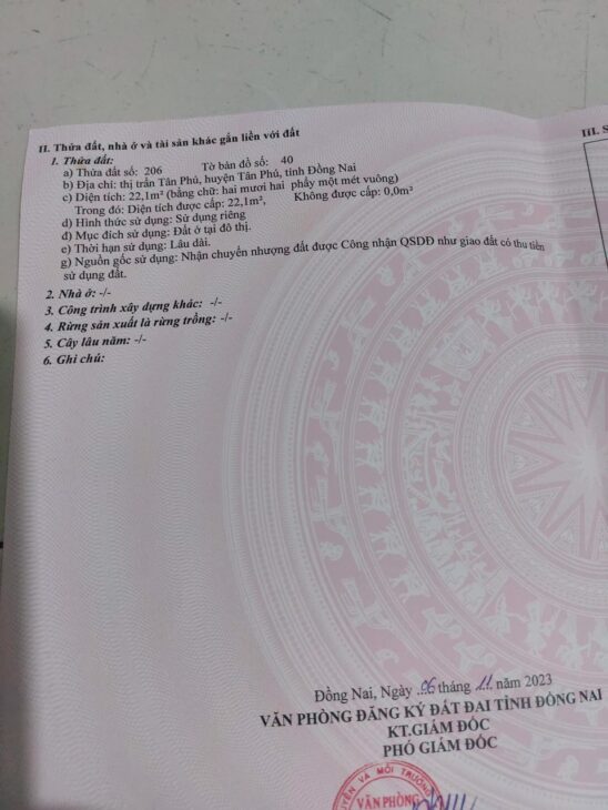Chỉ 350 triệu sở hữu Nhà, thổ cư toàn bộ, 2 mặt tiền đường, kế bên chợ Huyện Tân Phú