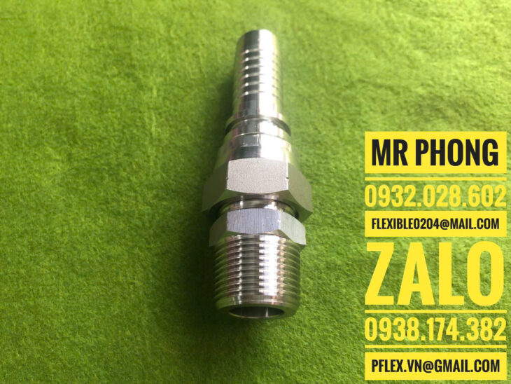 Đầu nối ống thủy lực các loại- vỏ inox bấm ống dầu thủy lực- đầu ren thủy lực