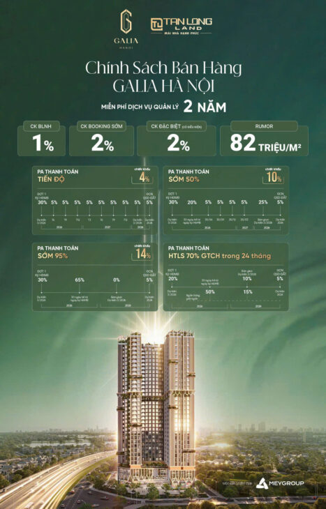 Mở bán chính thức dự án Galia Hà Nội 23/05/2025