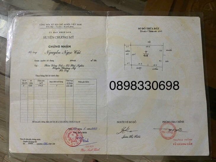 Chủ Cần Bán Gấp 80m Phú Nghĩa-Chương Mỹ-HN Gíá Chỉ 40tr/m