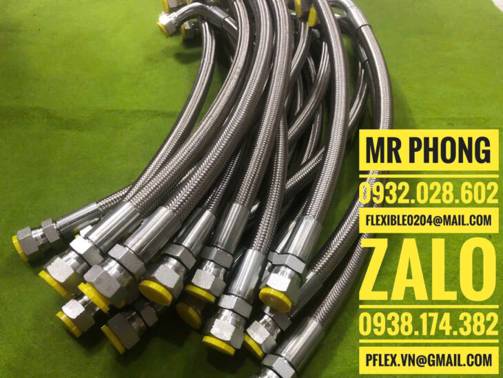ống mềm bọc lưới PTFE – ống dẫn dầu chịu nhiệt PTFE- ống PTFE dẫn hóa chất