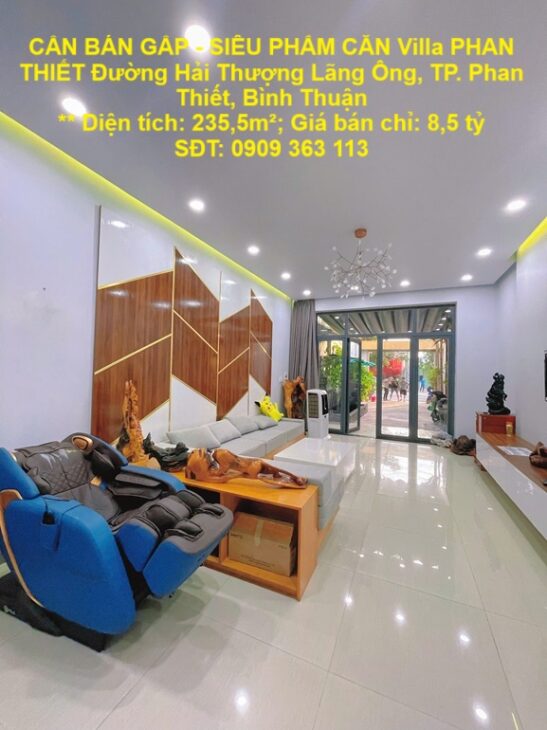 CẦN BÁN GẤP – SIÊU PHẨM CĂN Villa PHAN THIẾT Đường Hải Thượng Lãng Ông, TP. Phan Thiết, Bình Thuận