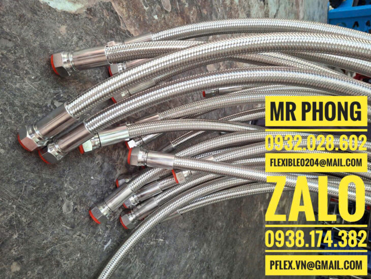 ống mềm bọc lưới PTFE – ống dẫn dầu chịu nhiệt PTFE- ống PTFE dẫn hóa chất