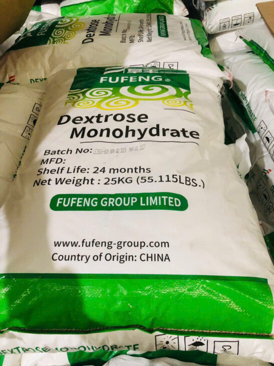[Bán buôn] Dextrose monohydrate – Chất phụ gia tạo ngọt, FuFeng, Lihua Trung Quốc, 25kg/bao, giá tốt