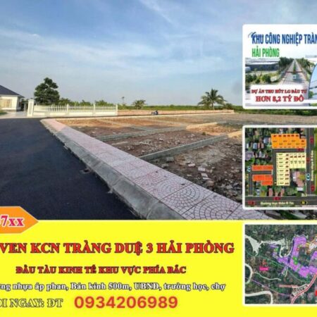 ĐẤT VỊ TRÍ ĐẸP – GIÁ TỐT – BÁN 24 LÔ ĐẤT Ven KCN TRÀNG DUỆ 3, HẢI PHÒNG