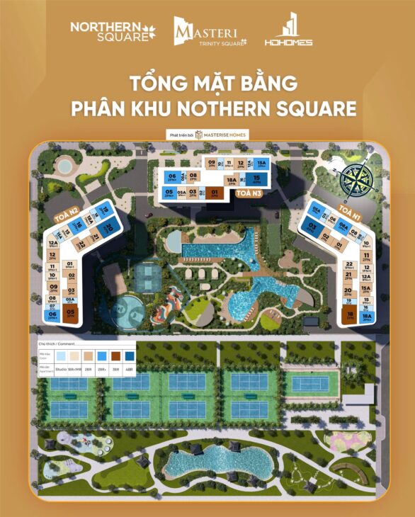 BÁN CĂN HỘ 2PN VIEW CÔNG VIÊN TẠI MASTERI TRINITY SQUARE – VINHOMES OCEAN PARK 2, VỐN BAN ĐẦU CHỈ
