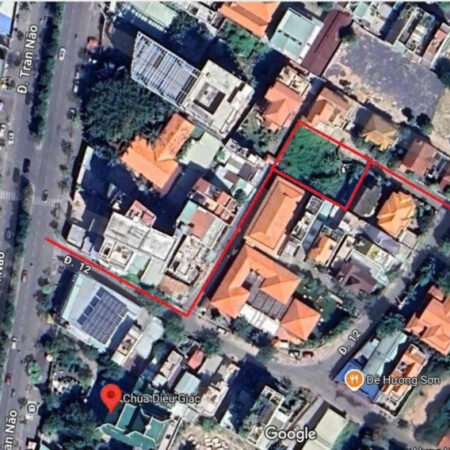 Bán đất thổ cư 567m² , đường 12 , trần não , Q.2, Bình Khánh, 70 tỷ, sổ đỏ