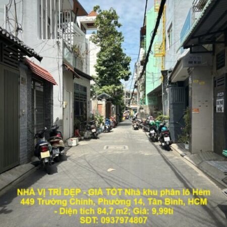 NHÀ VỊ TRÍ ĐẸP – GIÁ TỐT Nhà khu phân lô phường 14 Tân Bình, Hồ Chí Minh, ô tô ngủ trong nhà