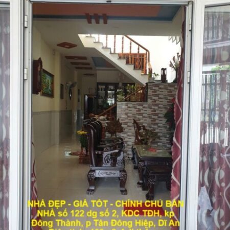 NHÀ ĐẸP – GIÁ TỐT – CHÍNH CHỦ BÁN NHÀ p Tân Đông Hiệp, Dĩ An, Bình Dương