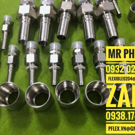 đầu bấm inox cho ống tuy ô thủy lực-đầu cos bấm ống mềm thủy lực