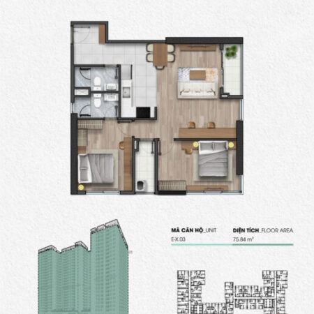 CĂN GÓC 2PN+1 – VIEW BIỂN – FPT PLAZA 3 ĐÀ NẴNG
