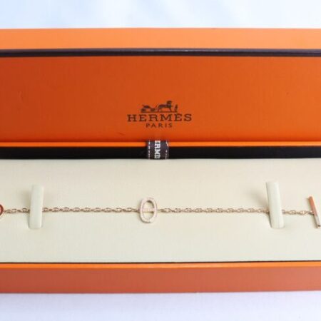 Lắc Tay Nữ Hermes Vàng Hồng 18k, đính 33 viên Kim Cương, Chính Hãng France – Fullbox…