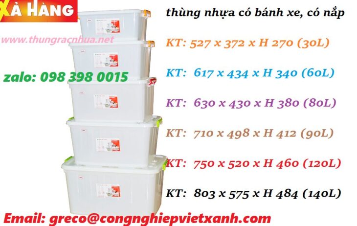 Tại Sao Nên Chọn Thùng Nhựa Có Bánh Xe, Có Nắp