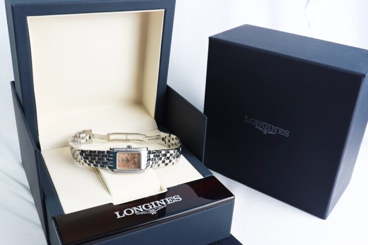 ĐH Nữ : Longines Dolce Vita Mặt Hồng ( cá Hồi ) Niềng Full Kim Cương thiên nhiên fullbox