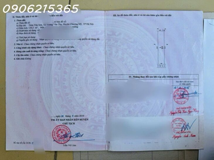 CC Tôi cần bán lô đất 130.5m2, tại Văn Sơn, Hoàng Văn Thụ, Chương Mỹ, dt thực tế 136m2, ngõ thông,