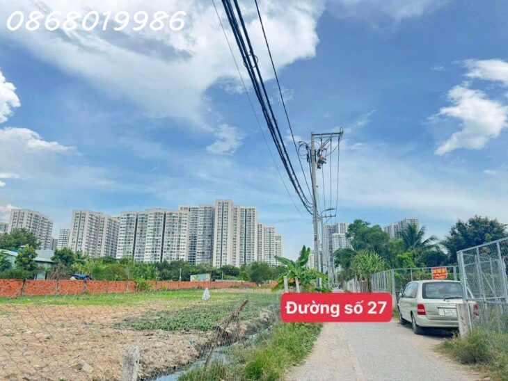 3.15tỷ TL Đất mặt tiền đường số 27 – Nguyễn Xiển – P.Long Thạnh Mỹ