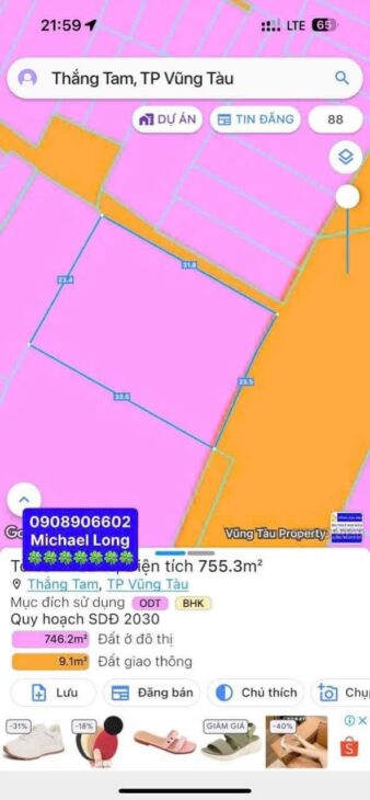 Bán nhà mặt phố Xô Viết Nghệ Tĩnh, Vũng Tàu, DT 755m2, giá 85 tỷ, sổ hồng.