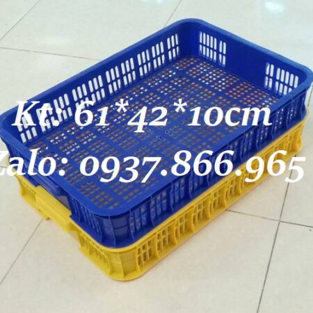 Rổ nhựa công nghiệp giá tốt, sọt nhựa rỗng, khay nhựa cao 10, khay nhựa hở tại Hà Nội