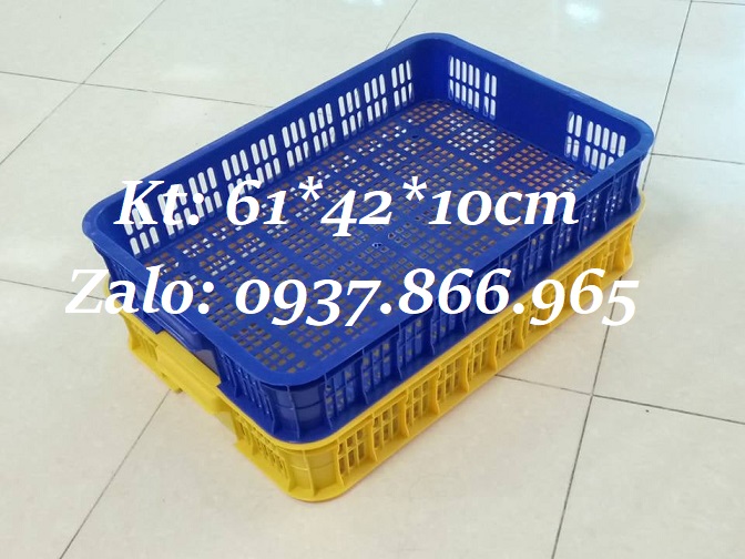 Rổ nhựa công nghiệp giá tốt, sọt nhựa rỗng, khay nhựa cao 10, khay nhựa hở tại Hà Nội