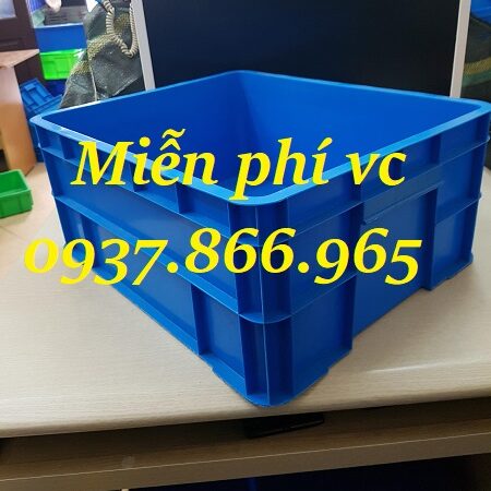 Thùng nhựa dùng xưởng kim khí, thùng đặc b8, khay nhựa b8 kèm nắp