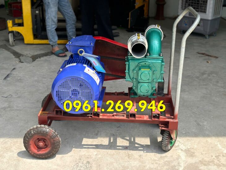 Máy bơm nước hút bùn chất thải lẫn rác 2 đầu họng 100mm chống tắc 15KW TB1015