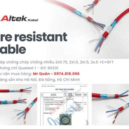 Altek Kabel: Cáp chống cháy chống nhiễu 2×2.5+E+GFT